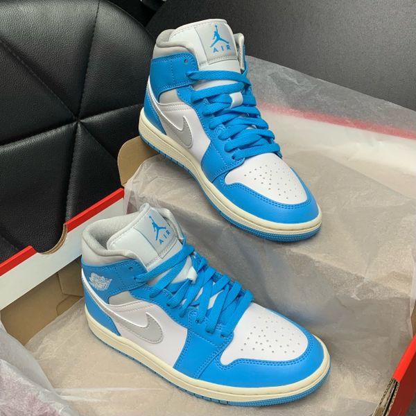 632 - Giày Air Jordan 1 Mid ‘Dark Powder Blue’ - BQ6472-400