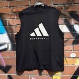 Áo Tank Top Bóng Rổ Adidas Sleeveless Màu Black - JX5586 - 1102