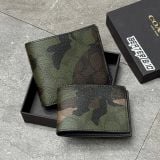 1019 - Ví Coach Nam 3 In 1 Wallet Canvas With Leather Wallet Dark Green - C6787