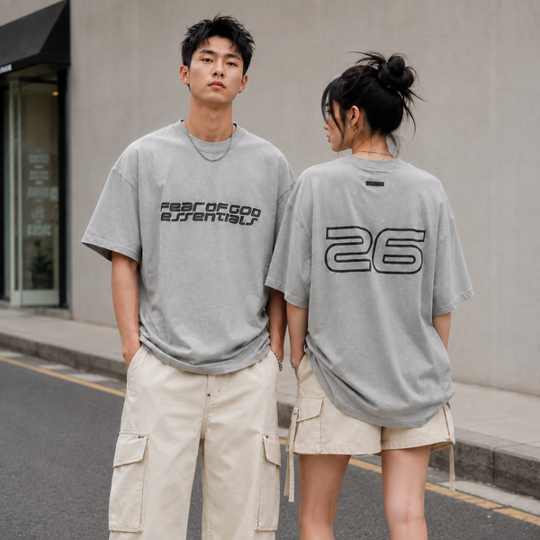 Áo Fear of God Essentials 90's Tee Vintage Grey - 198437762520 - 1064