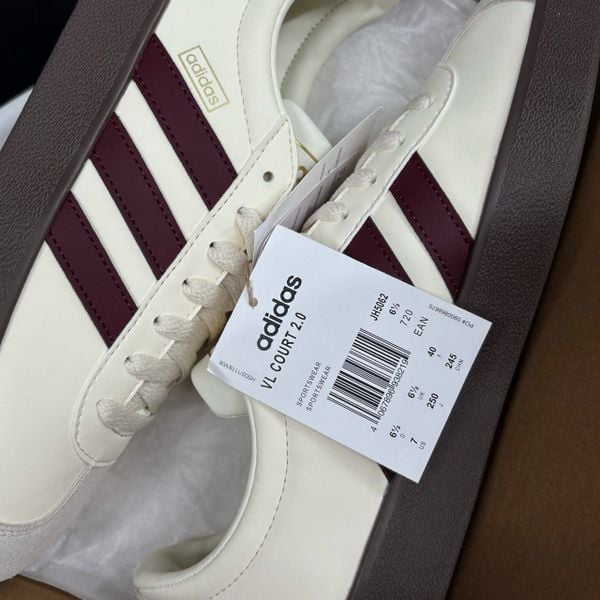 Giày Thể Thao Adidas VL Court Classic Shadow Red - JH5062 - 1058