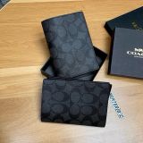 901 - Ví Coach Đựng Passport Case In Signature Canvas - F93518