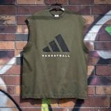 Áo Tank Top Bóng Rổ Adidas Sleeveles 'Olive Strata' - JX5589 - 1112