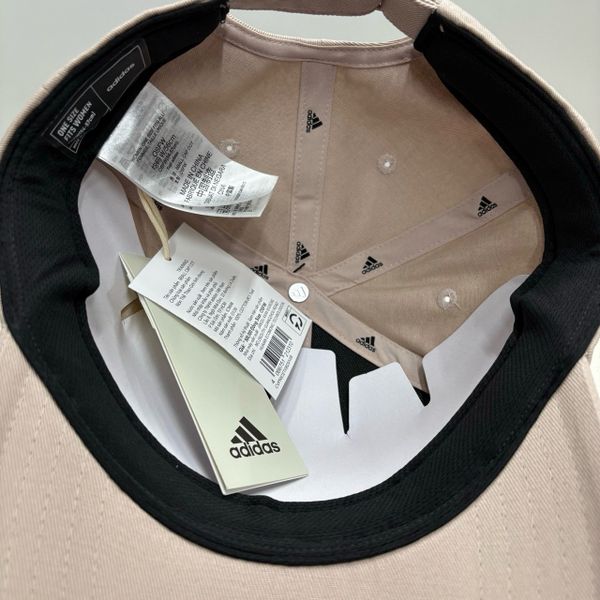 Mũ Nón Adidas Cotton Baseball Cap Wonder Taupe White - IC9696 - 1182