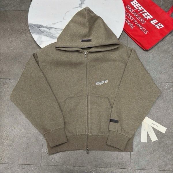 992 - Áo Hoodie Fit Fleece Zip Up Fear of God Essentials Classic 'Homestead' 2025 - 192AS254781F