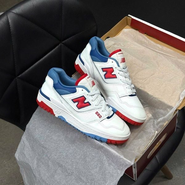 192 - Giày New Balance 550 White True Red Atlactic Blue - BB550NCH