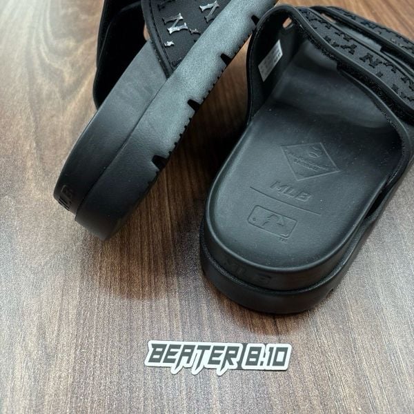 495 - Dép Quai Ngang MLB Chunky Bouncer Two Strap New York Yankees Đen - 3ALPCBT33-50BKS