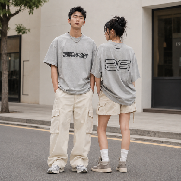 Áo Fear of God Essentials 90's Tee Vintage Grey - 198437762520 - 1064
