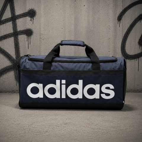 Túi Adidas Duffel Linear Essentials Shadow Navy Cỡ Vừa - HR5349 - 1376