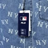 Áo Sơ Mi MLB Denim Unisex Classic Monogram Jacquard - 3ADRM0141-50BLL - 1351