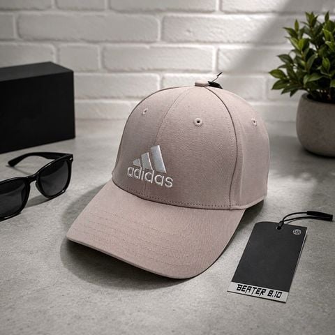 Mũ Nón Adidas Cotton Baseball Cap Wonder Taupe White - IC9696 - 1182