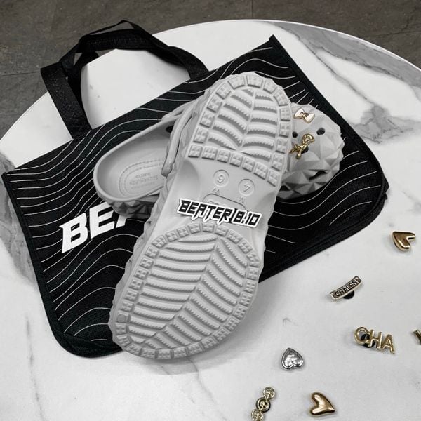 419 - Dép Sandal Clog Unisex Crocs Classic Geometric (Black/ White/ Grey/ Brown/ Beige)