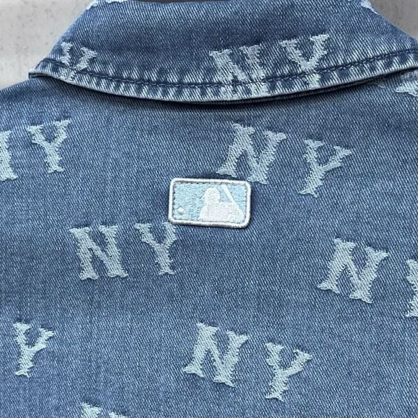 Áo Sơ Mi MLB Denim Unisex Classic Monogram Jacquard - 3ADRM0141-50BLL - 1351