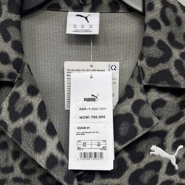 Áo Sơ Mi Puma Unisex Leo Luxe Relaxed All-Over Print Woven Black - 632340-01 - 1413