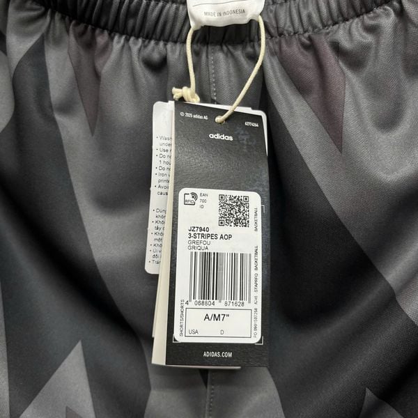 Quần Short Bóng Rổ Adidas 3-STRIPES AOP Grey Four - JZ7940 - 1384