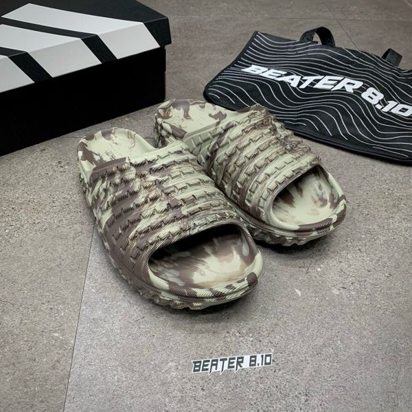 923 - Dép Adidas Adilette Blackout Grid - Stone Camo Slide