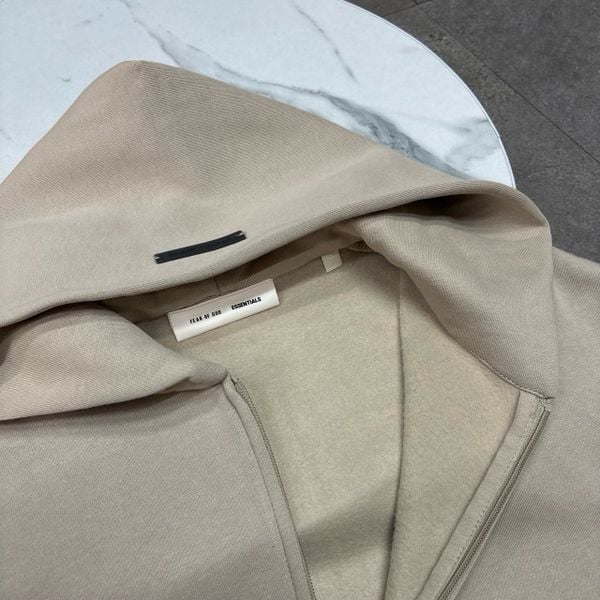 1027 - Áo Hoodie Fit Fleece Zip Up Fear of God Essentials Classic 'Timber' 2025 - 192SP254781F