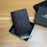 901 - Ví Coach Đựng Passport Case In Signature Canvas - F93518