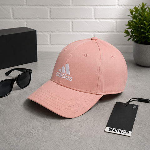 Mũ Nón Adidas Cotton Baseball Cap Wonder Mauve White - HD7235 - 1183