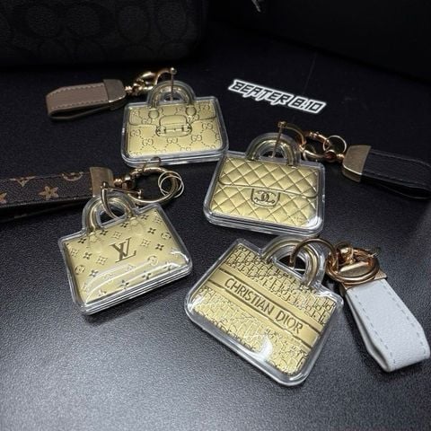 966 - Móc Khóa Mạ Vàng - Gold Keychain Bag Luxury