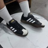 890 - Giày Adidas VL Court 2.0 ‘Black White Gum’ - ID6017