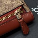 1020 - Ví Coach Nữ Gập 3 Wyn Colorblock Signature Canvast - C2329