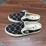 391 - Giày MLB Mule Playball Dia Monogram NY 'Black White' - 3AMUMDB2N-50BKS