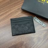 948 - Ví Coach Slim Card Case Signature Canvas Black - B2580 - 936
