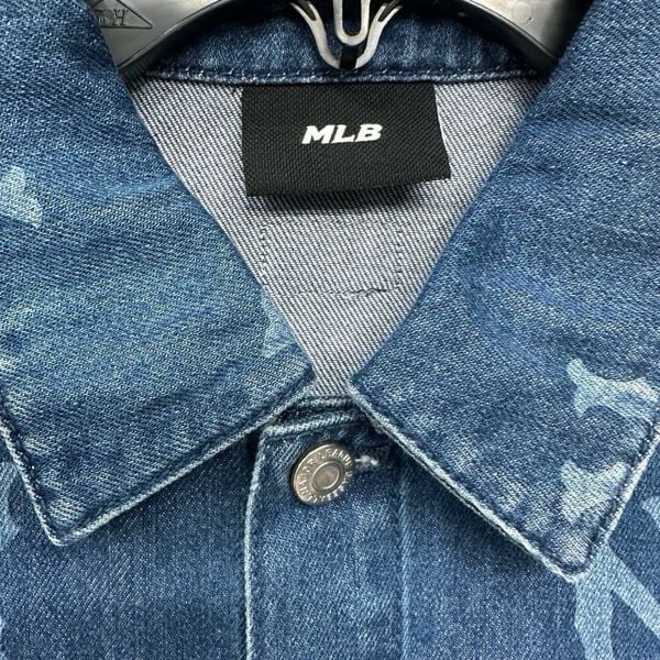 Áo Sơ Mi MLB Denim Unisex Tay Ngắn Basic Multi Mega Logo Prints - 3ADRB0243-50INS - 1350