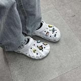 802 - Giày Sandal Clog Unisex Crocs Baya Marbled Xám Khói - 206935-1FS