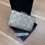 Ví Nữ Mini Coach Brown Signature Canvas - CW786 IMXHE - 1152