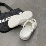 715 - Giày Sandal Clog Nữ Crocs Platform Classic Trắng - 208186-100