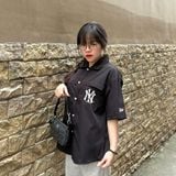 838 - Áo Sơ Mi New Era Yankees Styles Black Woven Shirt - 13957236
