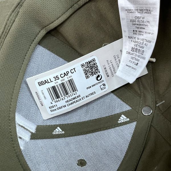 Mũ Nón  Adidas Sportswear 3-Stripes Hat Olive - II3511 - 1392