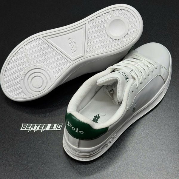 535 - Giày Polo Ralph Lauren Heritatage Court II màu trắng xanh - 0200017659K23