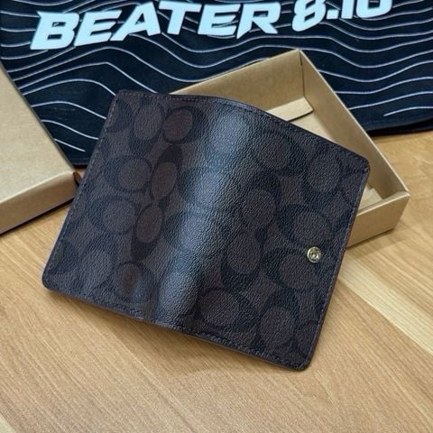 Ví Coach Medium Corner Zip Wallet In Signature Canvas - C0082-IMRVQ