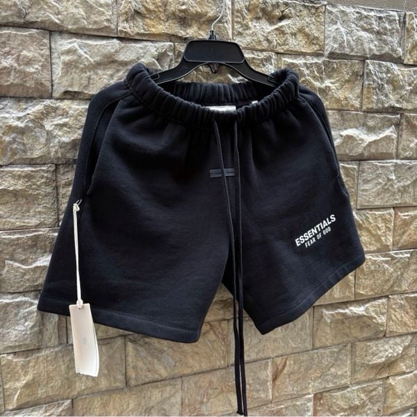 898 - Quần Fear Of God Essentials Sweat Shorts Jet Black SS25 - 160AS252000F