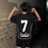 905 - Áo Jersey New Era New York Yankees Black Line - 12354878