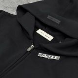 973 - Áo Hoodie Fit Fleece Zip Up Fear of God Essentials Classic 'Jet Black' 2025 - 192AS254780F