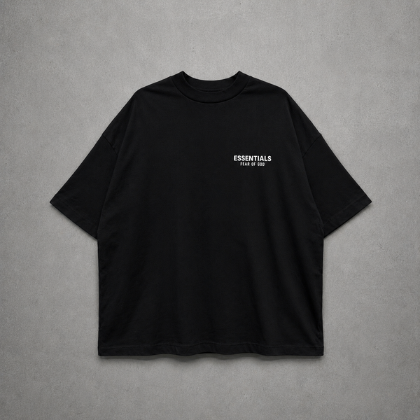 Áo Fear of God Essentials Jersey Crewneck T-Shirt Black SS25 - 125HO244360F - 899