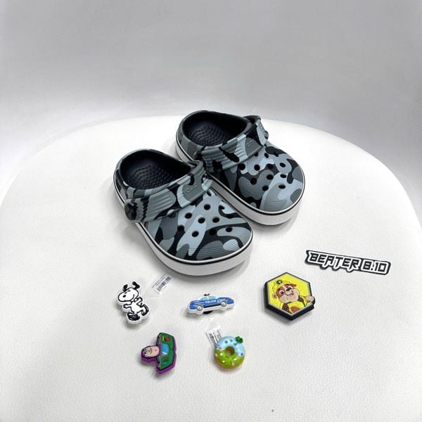 Dép Crocs Trẻ Em Toddler Off Court Camo Black - 209154-066 - 1248