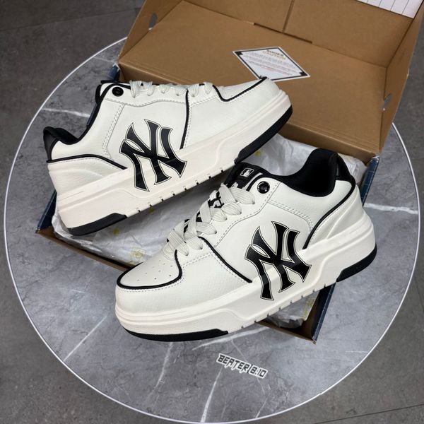 116 - Giày MLB Chunky Liner New York Yankees White Black - 3ASXCA12N-50WHS