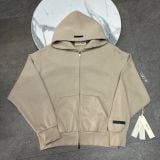 1027 - Áo Hoodie Fit Fleece Zip Up Fear of God Essentials Classic 'Timber' 2025 - 192SP254781F