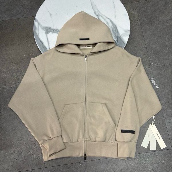 1027 - Áo Hoodie Fit Fleece Zip Up Fear of God Essentials Classic 'Timber' 2025 - 192SP254781F