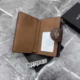 Ví Nữ Coach Medium Corner Zip Wallet Brown Signature - C0082 IME74 - 1154
