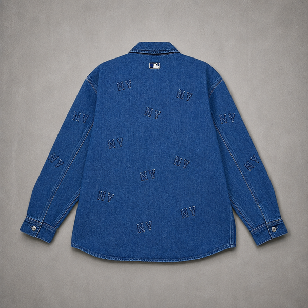 Áo Sơ Mi MLB Denim Classic Embossed Monogram - 3ADRM0841-50INS - 1348