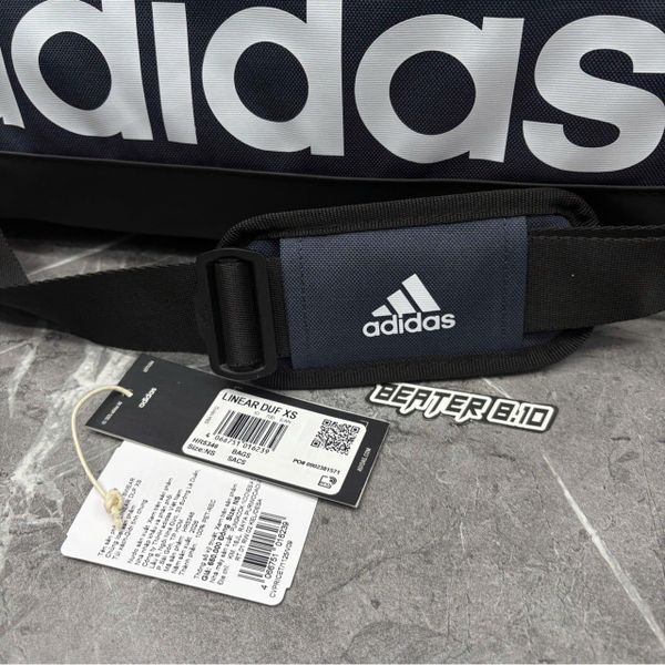 Túi Adidas Duffel Linear Essentials Navy Cỡ Nhỏ - HR5346 - 1377