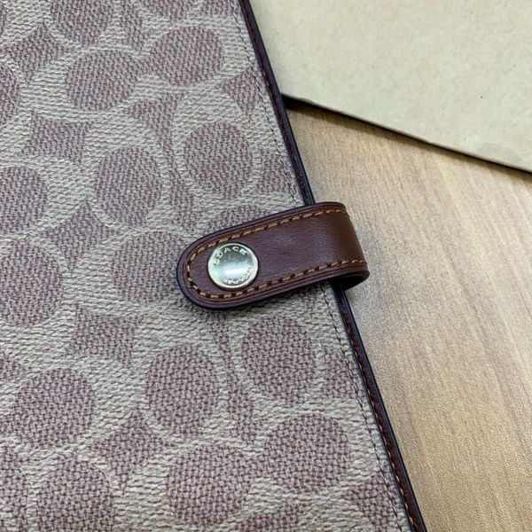 931 - Sổ tay Coach Notebook In Signature Canvas 