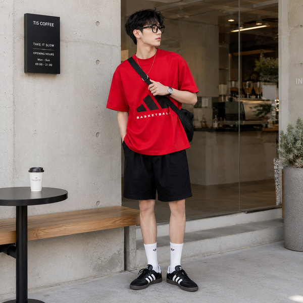 Áo Thun Adidas Basketball Red - JE3763 - 1180