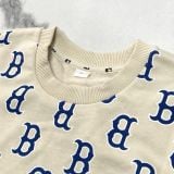 301 - Áo Sweater MLB Monogram B Logo Overfit Boston Red Sox - 3AMTM0231